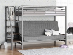 кровать с диваном Мадлен-3 цвет ткани дивана серый
